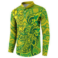 Cook Islands Vaa Polynesian Art Tattoo Button Sweatshirt National Color