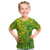 Cook Islands Vaa Polynesian Art Tattoo Kid T Shirt National Color