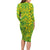Cook Islands Vaa Polynesian Art Tattoo Long Sleeve Bodycon Dress National Color