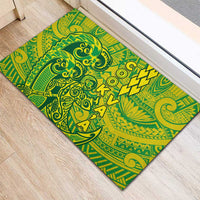 Cook Islands Vaa Polynesian Art Tattoo Rubber Doormat National Color