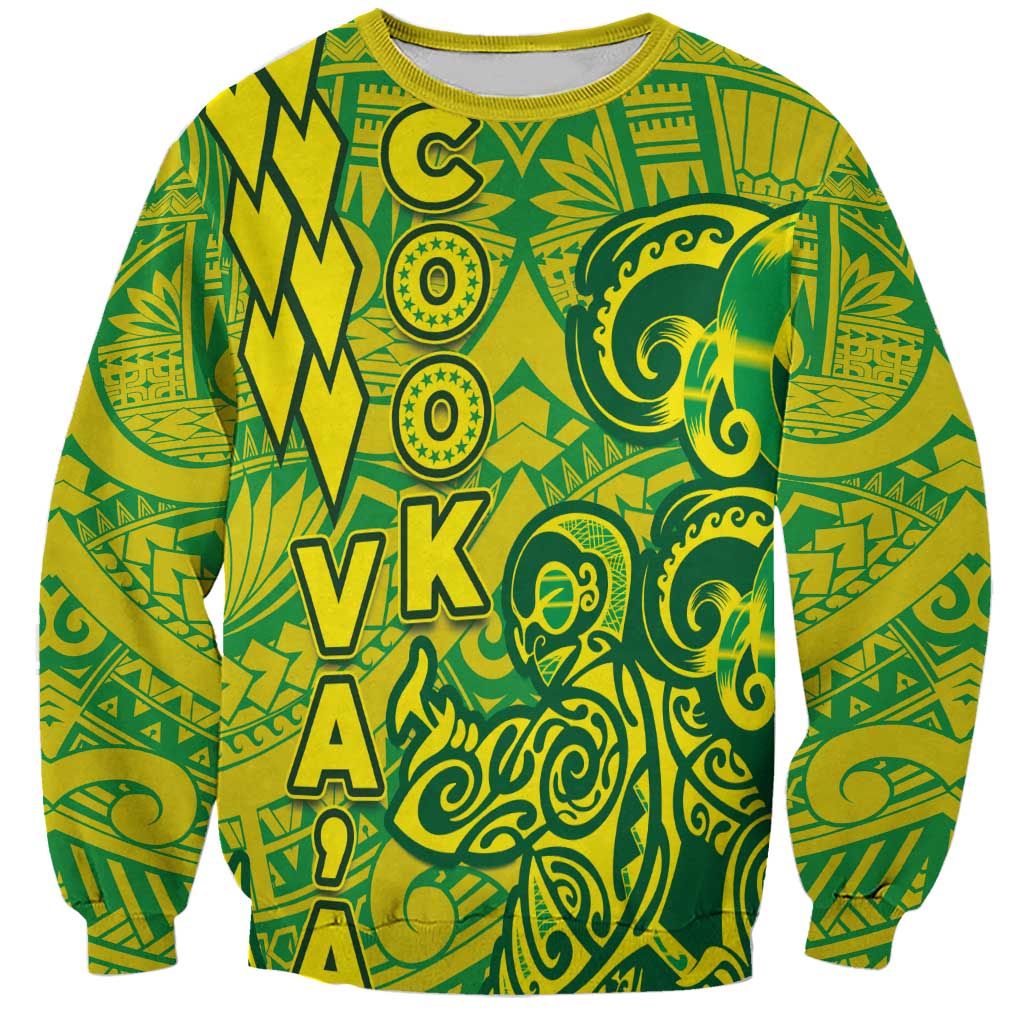 Cook Islands Vaa Polynesian Art Tattoo Sweatshirt National Color