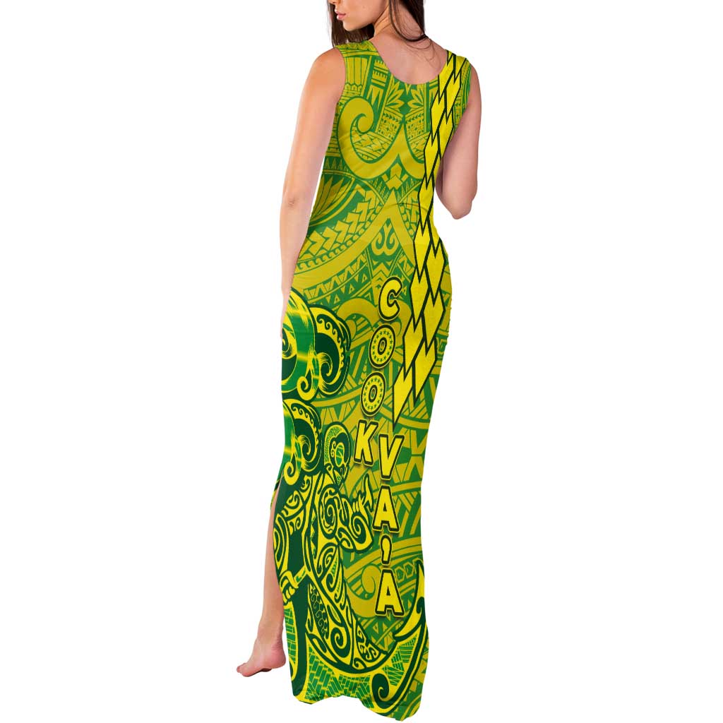 Cook Islands Vaa Polynesian Art Tattoo Tank Maxi Dress National Color