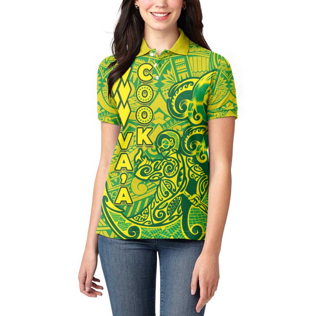 Cook Islands Vaa Polynesian Art Tattoo Women Polo Shirt National Color