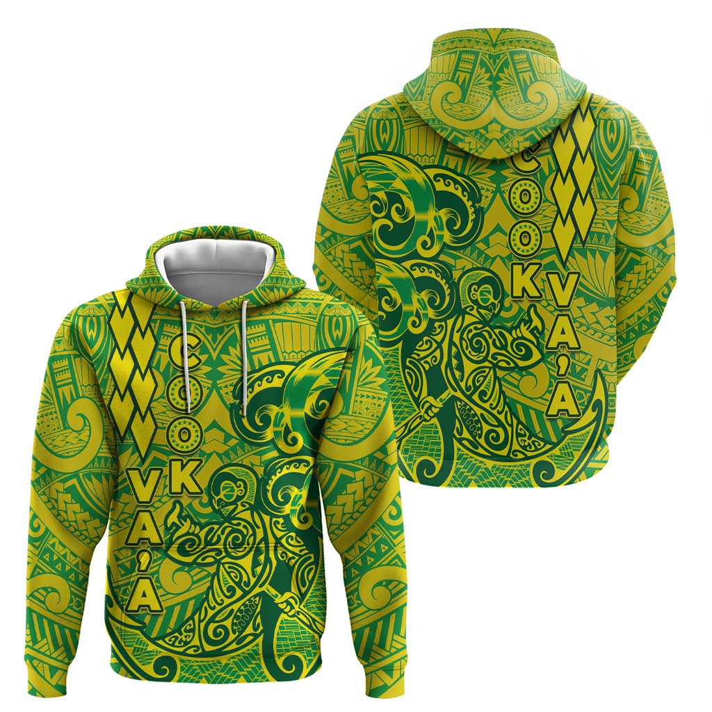 Cook Islands Vaa Polynesian Art Tattoo Zip Hoodie National Color
