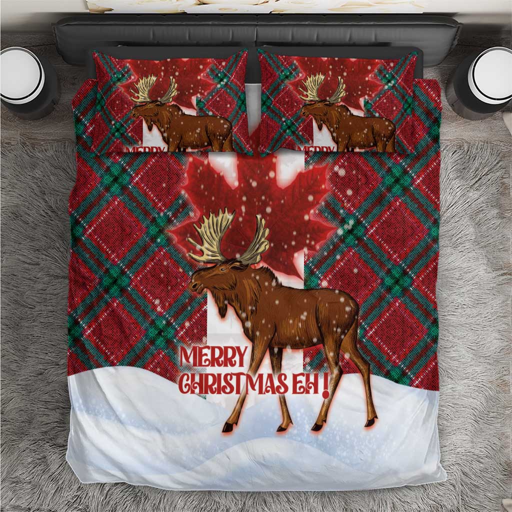 Canadian Christmas - Moose and Maple Retro Style Bedding Set LT03 Red - Polynesian Pride