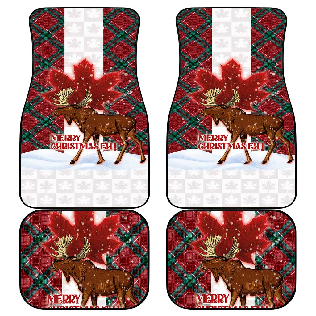 Canadian Christmas - Moose and Maple Retro Style Car Mats