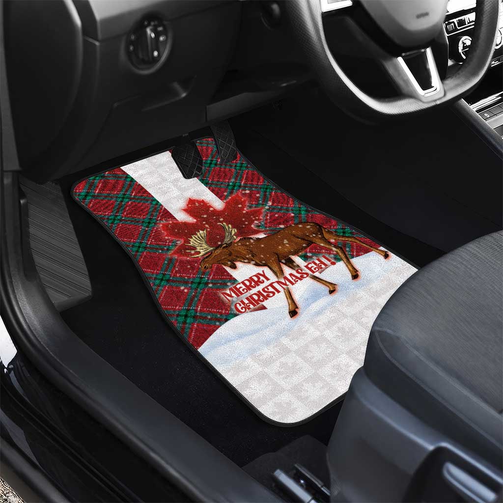 Canadian Christmas - Moose and Maple Retro Style Car Mats