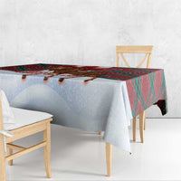 Canadian Christmas - Moose and Maple Retro Style Tablecloth