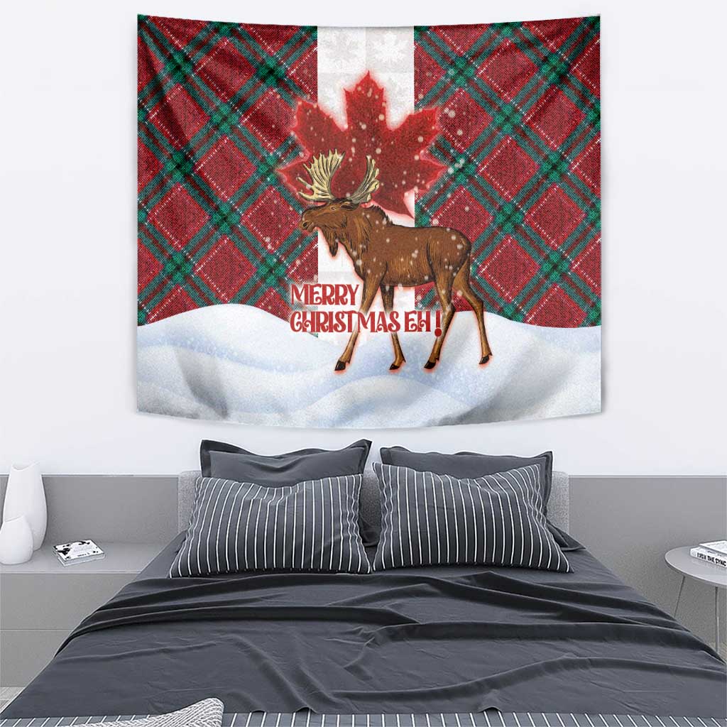 Canadian Christmas - Moose and Maple Retro Style Tapestry LT03 - Polynesian Pride