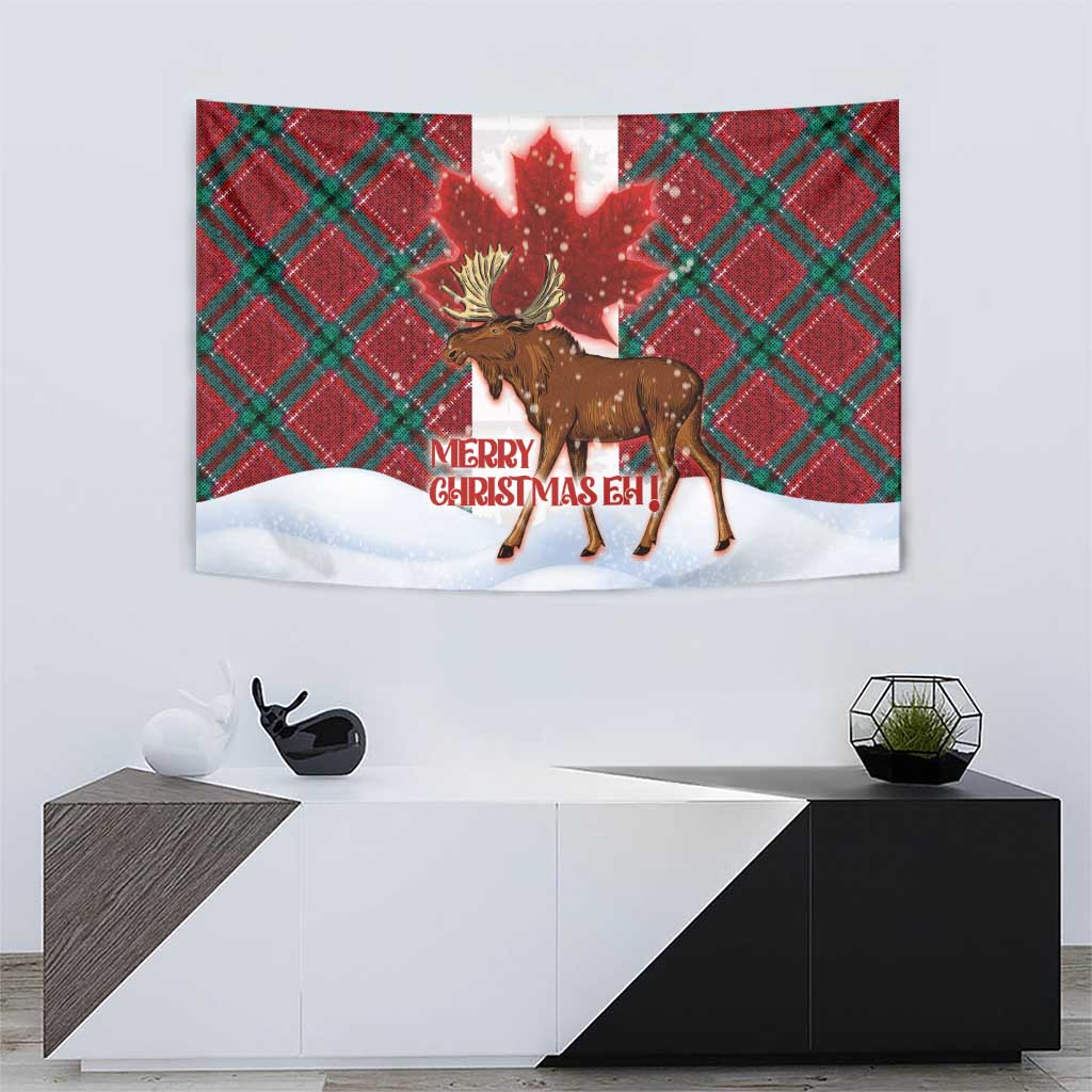 Canadian Christmas - Moose and Maple Retro Style Tapestry LT03 - Polynesian Pride