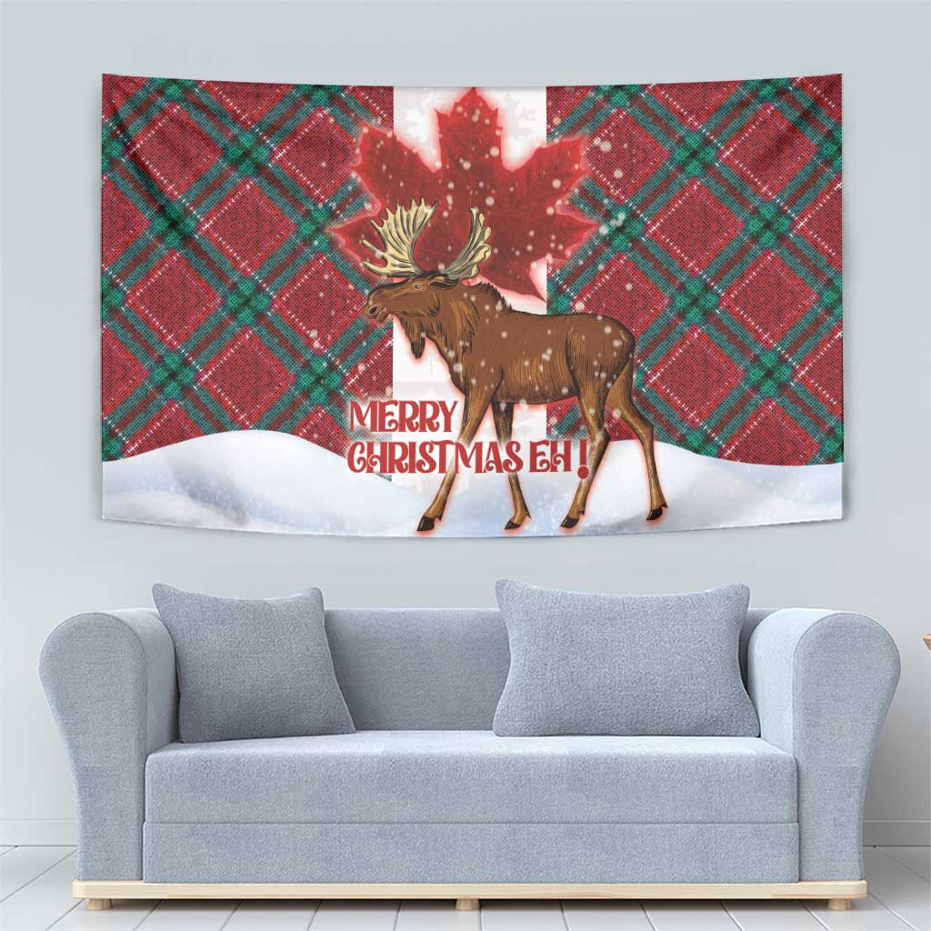 Canadian Christmas - Moose and Maple Retro Style Tapestry LT03 - Polynesian Pride