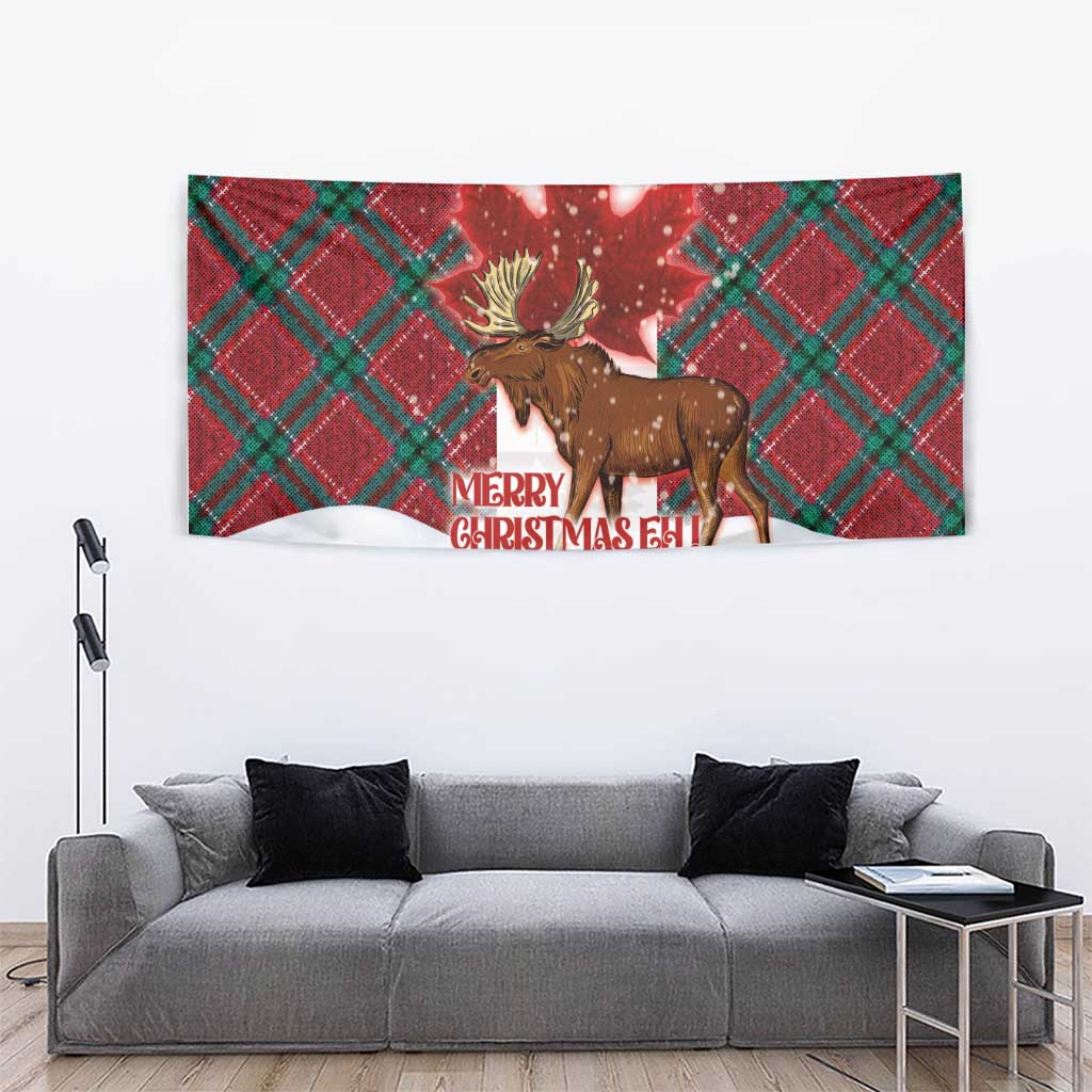 Canadian Christmas - Moose and Maple Retro Style Tapestry LT03 - Polynesian Pride