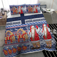Yule Goat Joulupukki Finnish Christmas Bedding Set Scandinavian Pattern