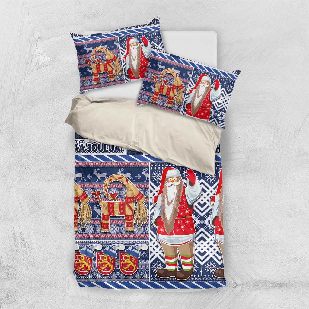 Yule Goat Joulupukki Finnish Christmas Bedding Set Scandinavian Pattern