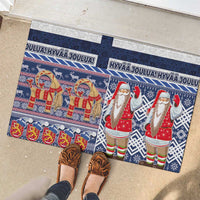 Yule Goat Joulupukki Finnish Christmas Rubber Doormat Scandinavian Pattern