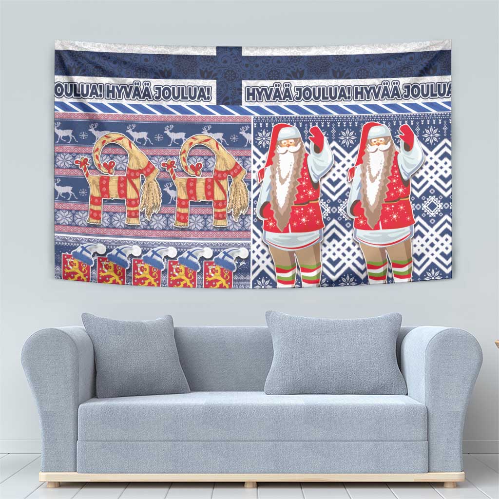 Yule Goat Joulupukki Finnish Christmas Tapestry Scandinavian Pattern LT03 - Polynesian Pride