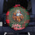 Santa and Higland Cows Scottish Christmas Spare Tire Cover Tartan Pattern