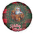Santa and Higland Cows Scottish Christmas Spare Tire Cover Tartan Pattern