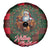 Santa and Higland Cows Scottish Christmas Spare Tire Cover Tartan Pattern