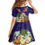 Hawaii Honu Mele Kalikimaka Family Matching Tank Maxi Dress and Hawaiian Shirt Santa Tropical Flower Aloha Summer Blue Version LT03 - Polynesian Pride