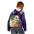 Hawaii Honu Mele Kalikimaka Kid Hoodie Santa Tropical Flower Aloha Summer Blue Version LT03 - Polynesian Pride