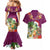 Hawaii Honu Mele Kalikimaka Couples Matching Mermaid Dress and Hawaiian Shirt Santa Tropical Flower Aloha Summer Pink Version LT03 - Polynesian Pride