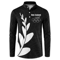 Personalised New Zealand Canoeing Special Jersey Button Sweatshirt