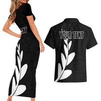 Personalised New Zealand Canoeing Special Jersey Couples Matching Short Sleeve Bodycon Dress and Hawaiian Shirt