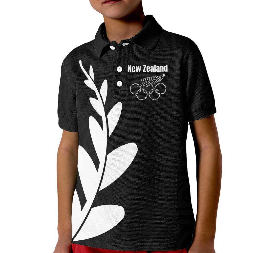 Personalised New Zealand Canoeing Special Jersey Kid Polo Shirt