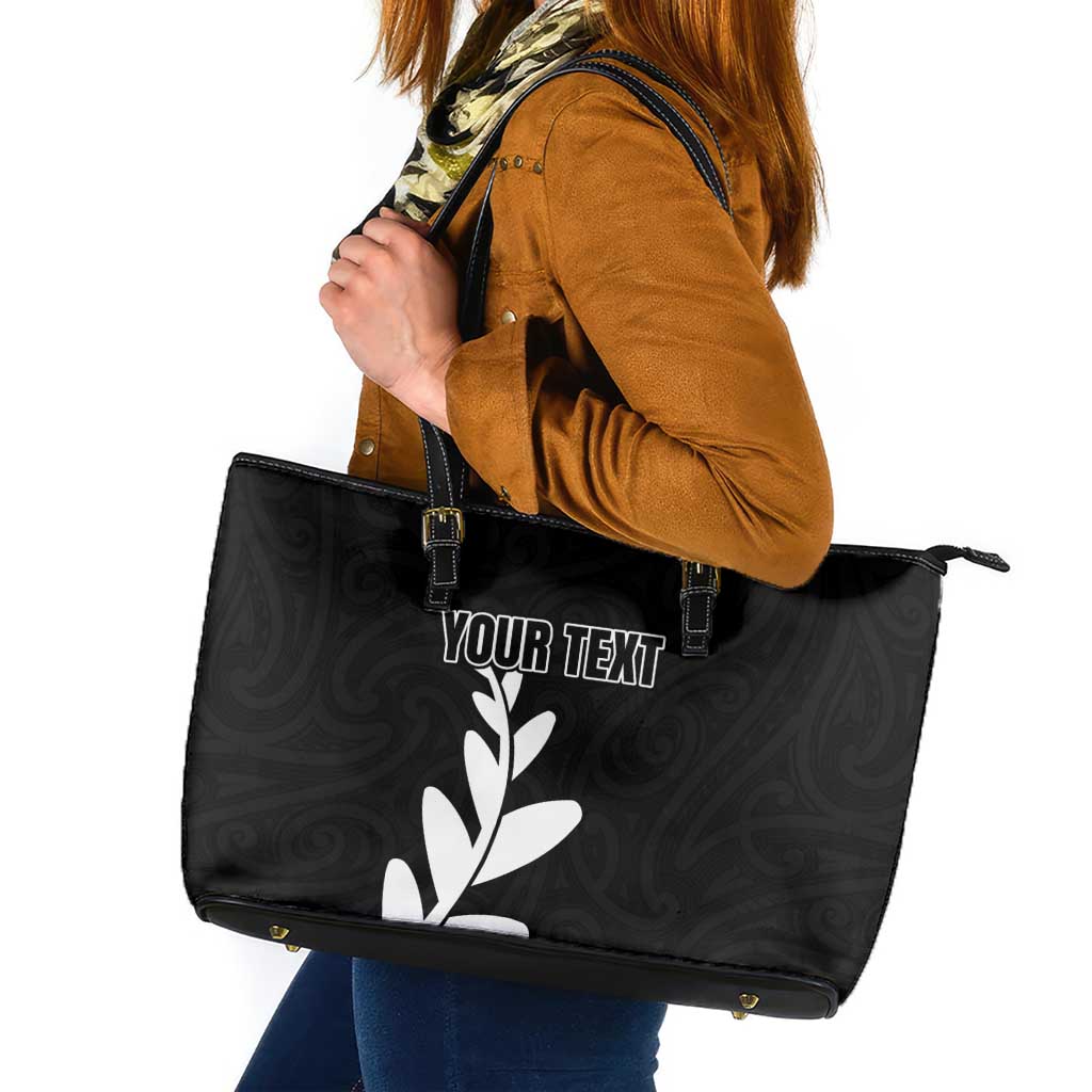 Personalised New Zealand Canoeing Special Jersey Leather Tote Bag