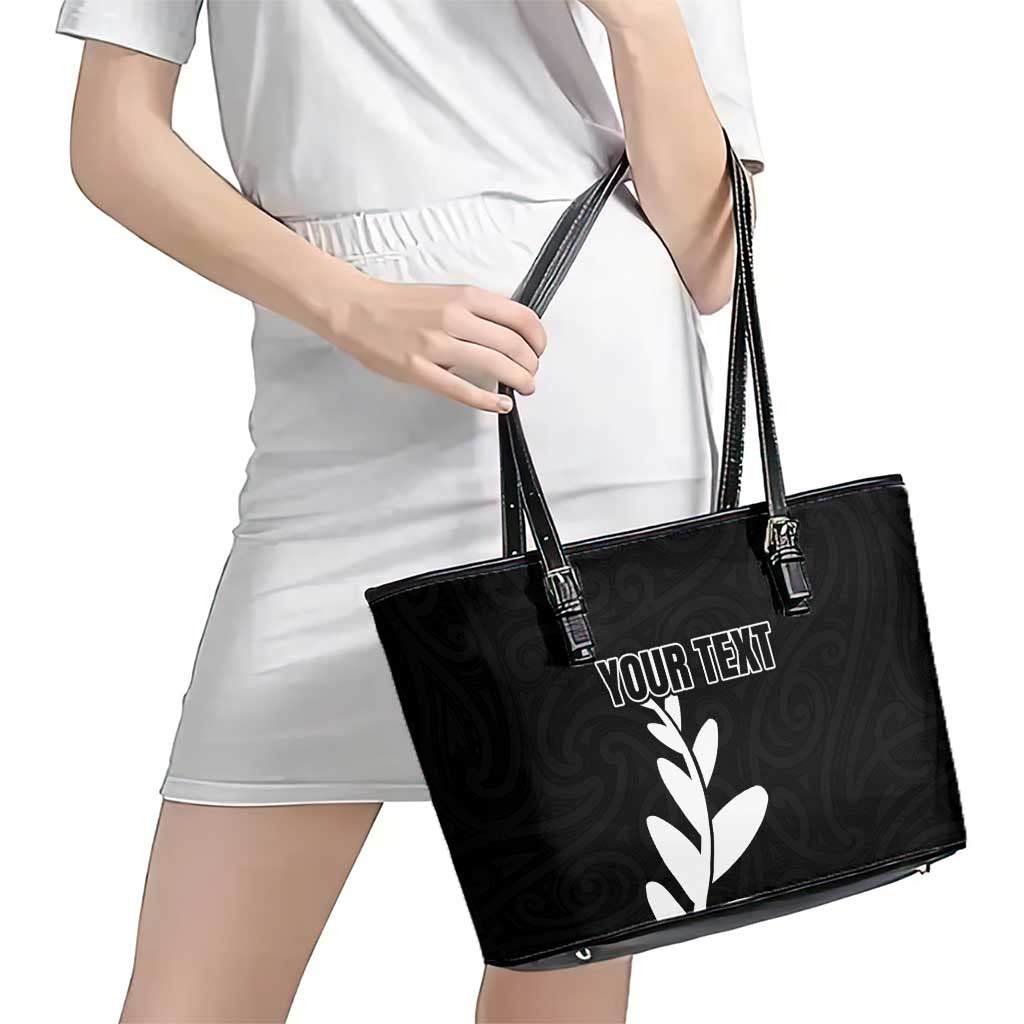 Personalised New Zealand Canoeing Special Jersey Leather Tote Bag