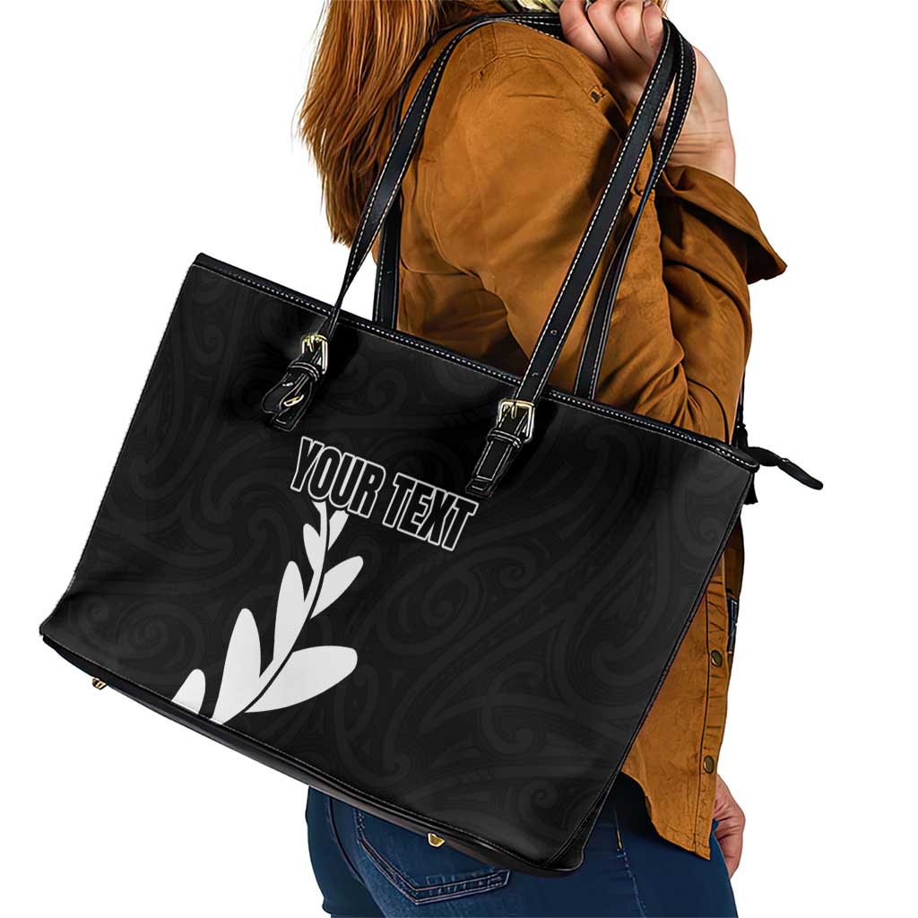 Personalised New Zealand Canoeing Special Jersey Leather Tote Bag