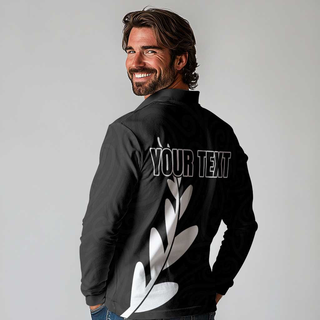 Personalised New Zealand Canoeing Special Jersey Long Sleeve Polo Shirt