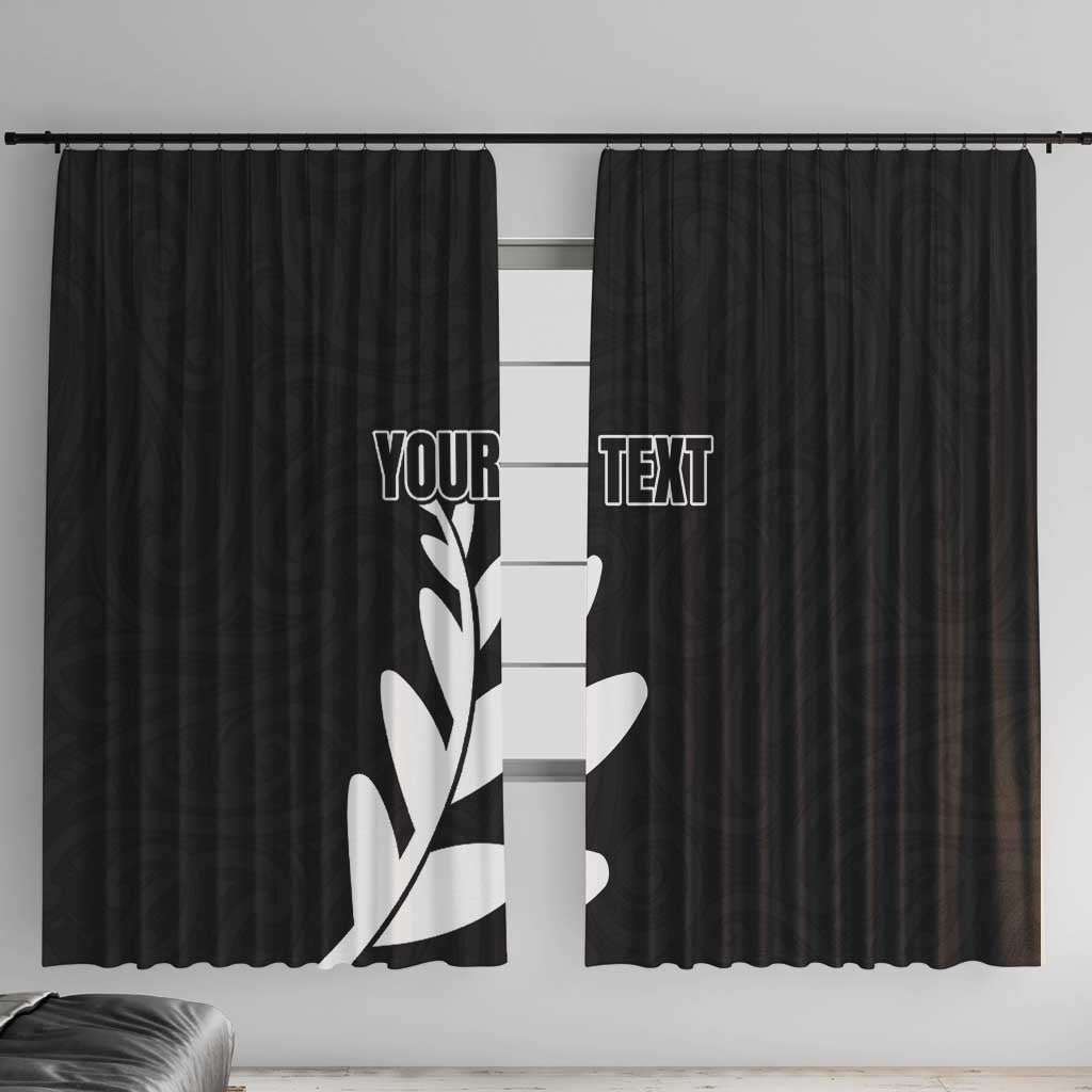 Personalised New Zealand Canoeing Special Jersey Window Curtain LT03 With Hooks Black - Polynesian Pride
