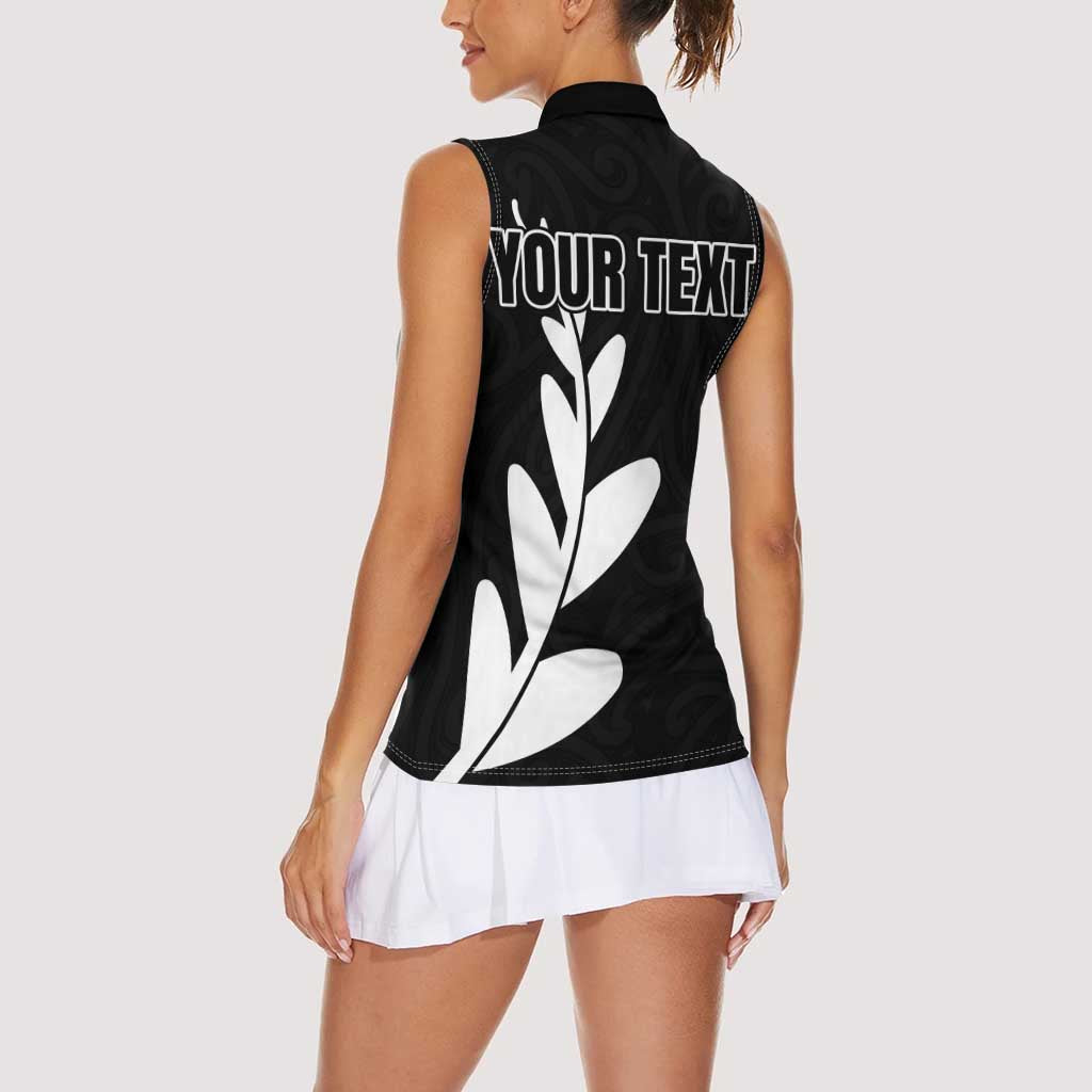 Personalised New Zealand Canoeing Special Jersey Women Sleeveless Polo Shirt