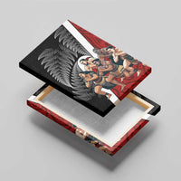 New Zealand Te Matatini Canvas Wall Art Kapa Haka and Silver Fern - Maori Art Pattern