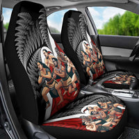 New Zealand Te Matatini Car Seat Cover Kapa Haka and Silver Fern - Maori Art Pattern