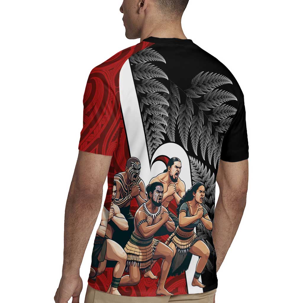 New Zealand Te Matatini Rugby Jersey Kapa Haka and Silver Fern - Maori Art Pattern