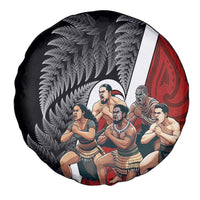 New Zealand Te Matatini Spare Tire Cover Kapa Haka and Silver Fern - Maori Art Pattern