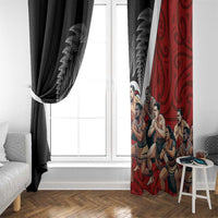 New Zealand Te Matatini Window Curtain Kapa Haka and Silver Fern - Maori Art Pattern