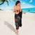 New Zealand Tui Birds Love Couple Sarong The Heart of Silver Fern Leaves and Maori Tattoo Pattern