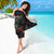 New Zealand Tui Birds Love Couple Sarong The Heart of Silver Fern Leaves and Maori Tattoo Pattern