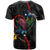 New Zealand Tui Birds Love Couple T Shirt The Heart of Silver Fern Leaves and Maori Tattoo Pattern