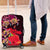 Pasifika Festival Luggage Cover Plumeria Turtles with Hibiscus - Polynesian Art Tattoo Pink Color