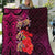 Pasifika Festival Quilt Plumeria Turtles with Hibiscus - Polynesian Art Tattoo Pink Color