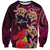 Pasifika Festival Sweatshirt Plumeria Turtles with Hibiscus - Polynesian Art Tattoo Pink Color