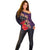 Pasifika Festival Off Shoulder Sweater Plumeria Turtles with Hibiscus - Polynesian Art Tattoo Purple Color