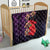 Pasifika Festival Quilt Plumeria Turtles with Hibiscus - Polynesian Art Tattoo Purple Color