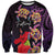 Pasifika Festival Sweatshirt Plumeria Turtles with Hibiscus - Polynesian Art Tattoo Purple Color