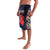 Pasifika Festival Lavalava Plumeria Turtles with Hibiscus - Polynesian Art Tattoo Dark Navy Color